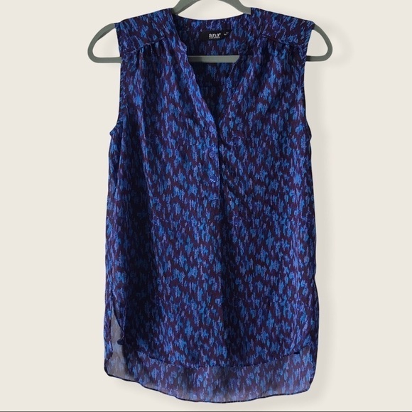 ANA A New Approach Sheer Sleeveless Blouse Top S - Picture 1 of 9